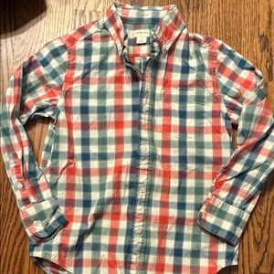 Crewcuts Kids Multicolor Checkered Plaid Button Down Shirt Size 8